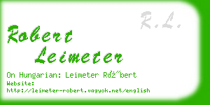 robert leimeter business card